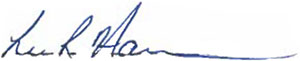(Signature of LEE HAMRE)