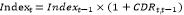 Formula:Indext=Indext-1??(1+CDRt,t-1)