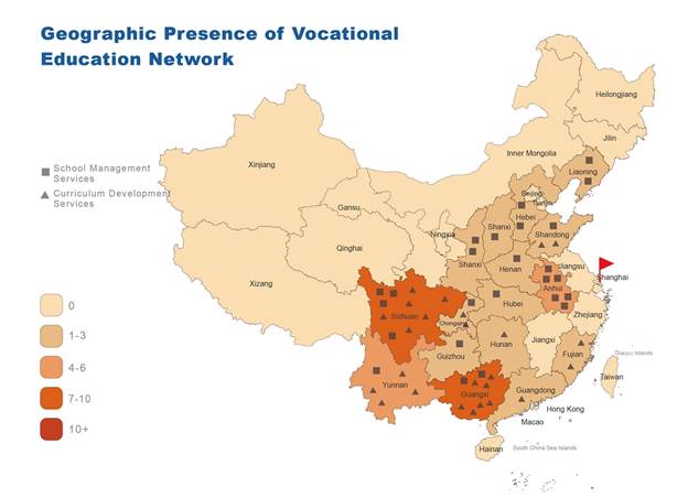 A map of china with different colored areas  AI-generated content may be incorrect.