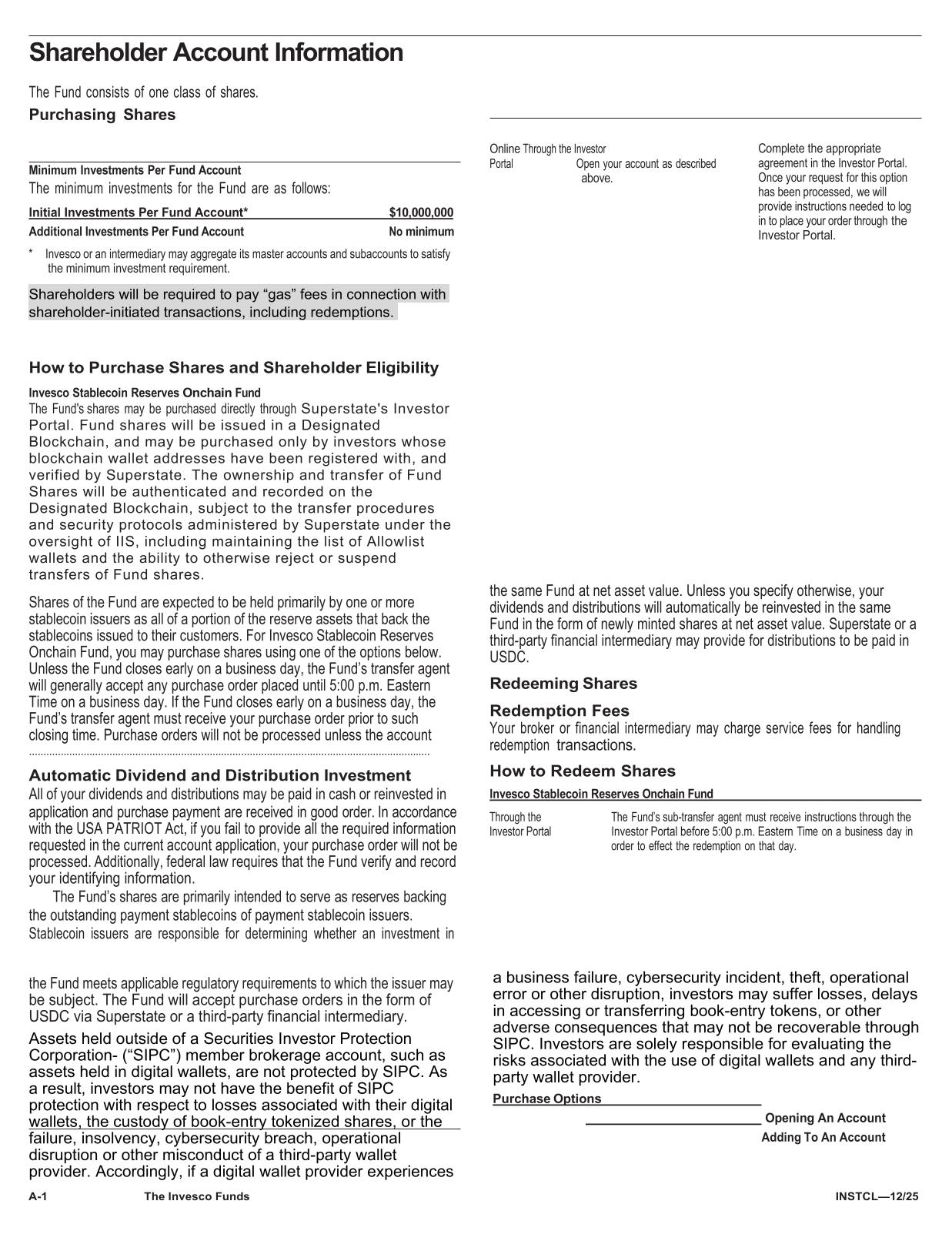 Stablecoin Reserve - Prospectus - Tokenized Shares 485(a).pdf page 16
