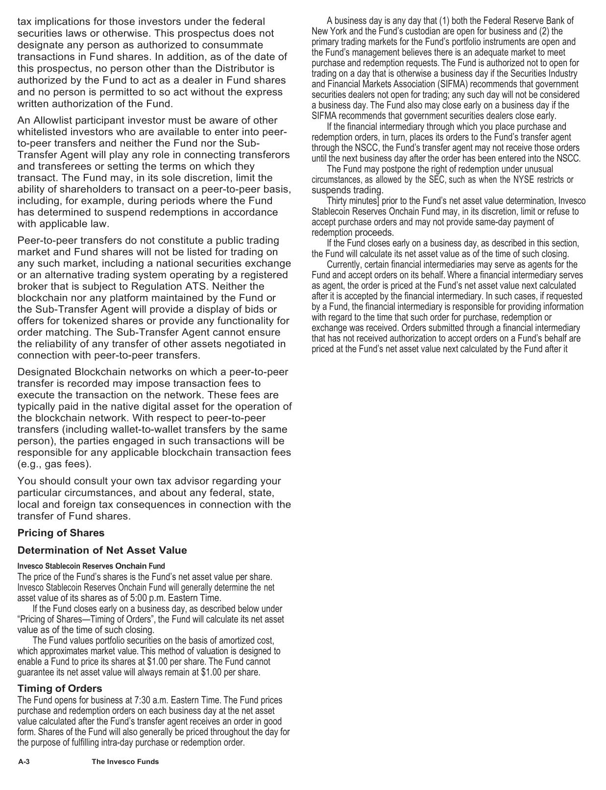 Stablecoin Reserve - Prospectus - Tokenized Shares 485(a).pdf page 20