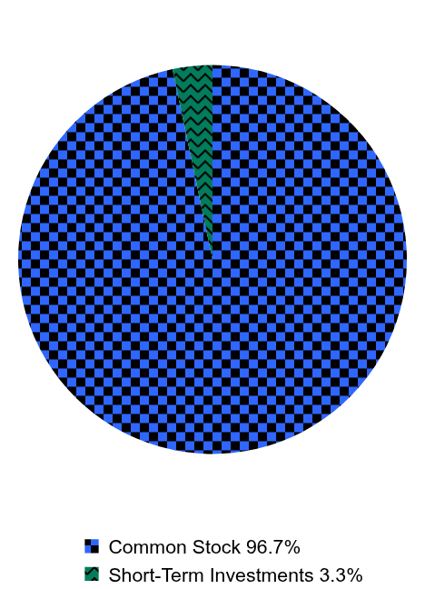 Holdings Allocation by Asset Type Pie Chart