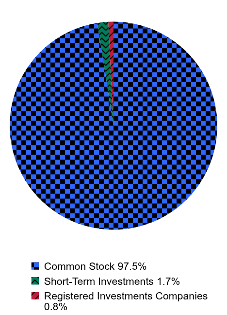Holdings Allocation by Asset Type Pie Chart