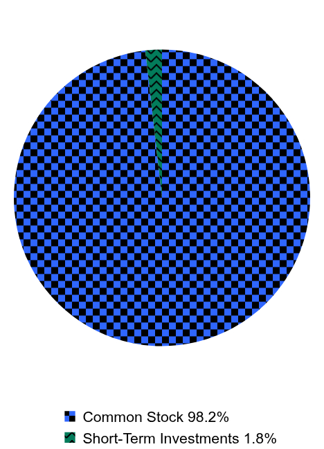 Holdings Allocation by Asset Type Pie Chart
