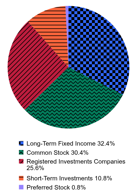 Holdings Allocation by Asset Type Pie Chart