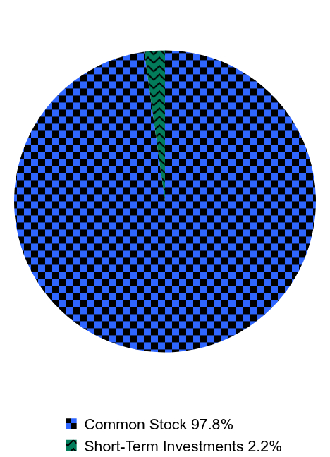 Holdings Allocation by Asset Type Pie Chart