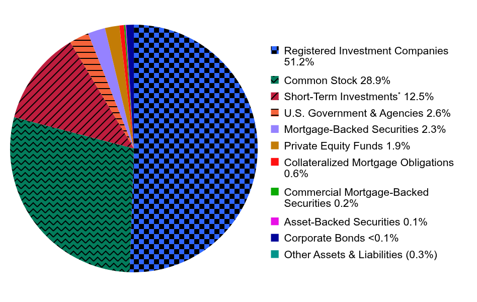 Holdings Allocation by Asset Type Pie Chart