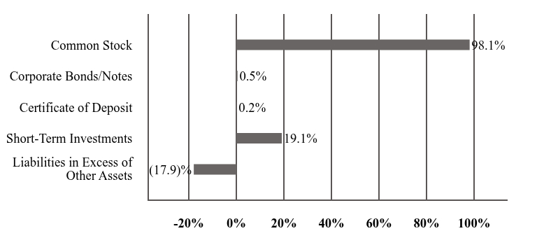 A graphical representation of Investments made.