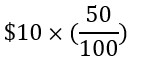 A mathematical formula